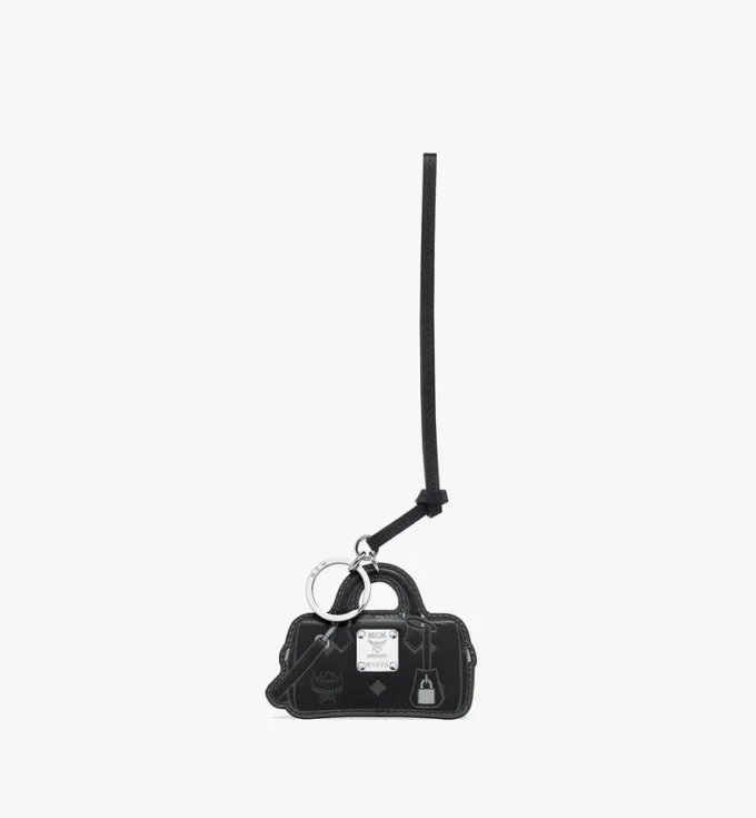 2D Ella Boston Bag Charm in Monogram Print Leather 2D Ella Boston Bag Charm in Monogram Print Leather