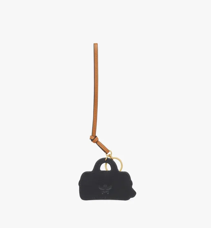 2D Ella Boston Bag Charm in Monogram Print Leather 2D Ella Boston Bag Charm in Monogram Print Leather