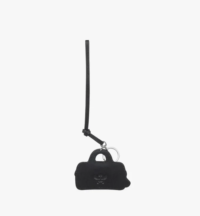 2D Ella Boston Bag Charm in Monogram Print Leather 2D Ella Boston Bag Charm in Monogram Print Leather