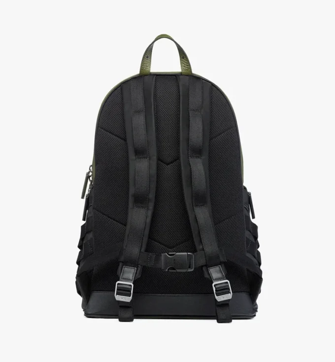Aren Backpack in Econyl® and Monogram Print Leather Aren Backpack in Econyl® and Monogram Print Leather
