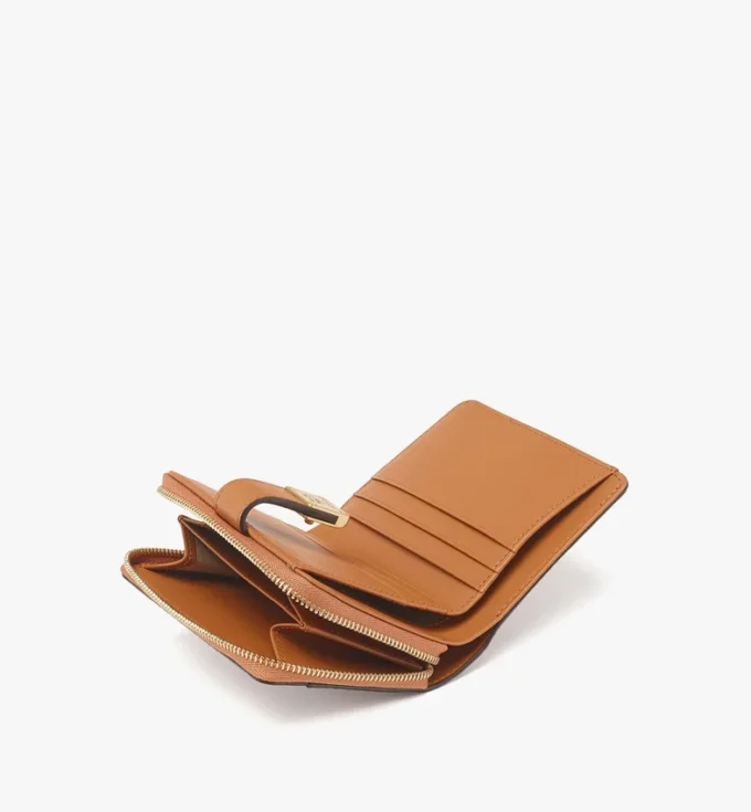 Aren Brass Plate Wallet in Visetos Aren Brass Plate Wallet in Visetos