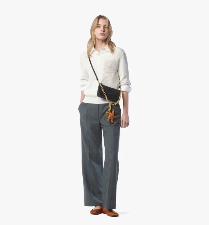 Aren Chain Crossbody in Maxi Monogram Leather Aren Chain Crossbody in Maxi Monogram Leather