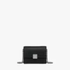 Aren Chain Wallet in Embossed Monogram Leather