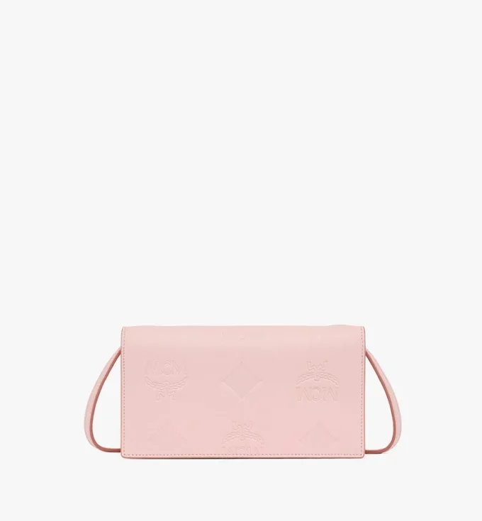 Aren Chain Wallet in Embossed Monogram Leather Aren Chain Wallet in Embossed Monogram Leather