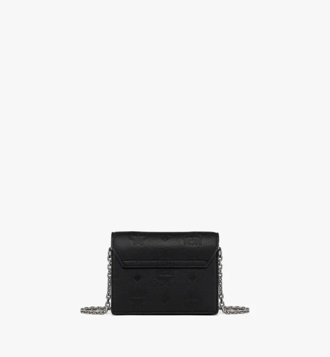 Aren Chain Wallet in Embossed Monogram Leather