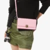 Aren Chain Wallet in Embossed Monogram Leather Aren Chain Wallet in Embossed Monogram Leather