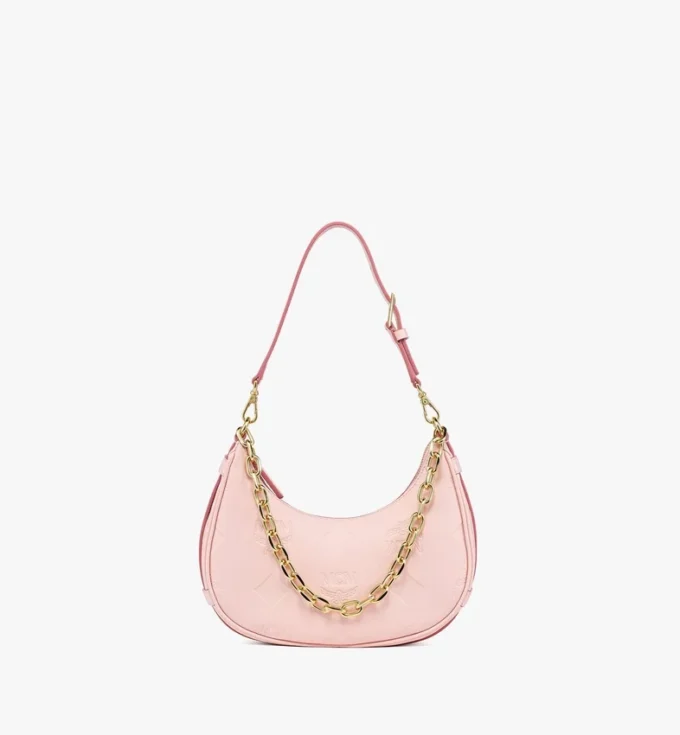Aren Crescent Hobo Bag in Maxi Monogram Leather Aren Crescent Hobo Bag in Maxi Monogram Leather