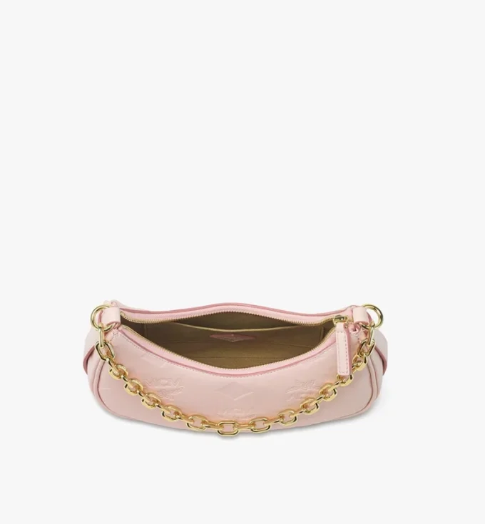 Aren Crescent Hobo Bag in Maxi Monogram Leather Aren Crescent Hobo Bag in Maxi Monogram Leather