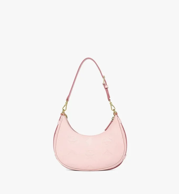 Aren Crescent Hobo Bag in Maxi Monogram Leather Aren Crescent Hobo Bag in Maxi Monogram Leather