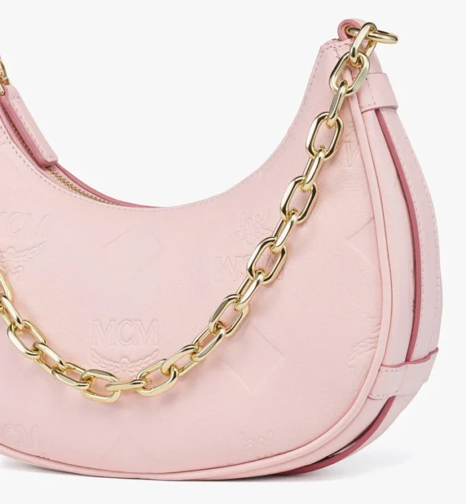 Aren Crescent Hobo Bag in Maxi Monogram Leather Aren Crescent Hobo Bag in Maxi Monogram Leather