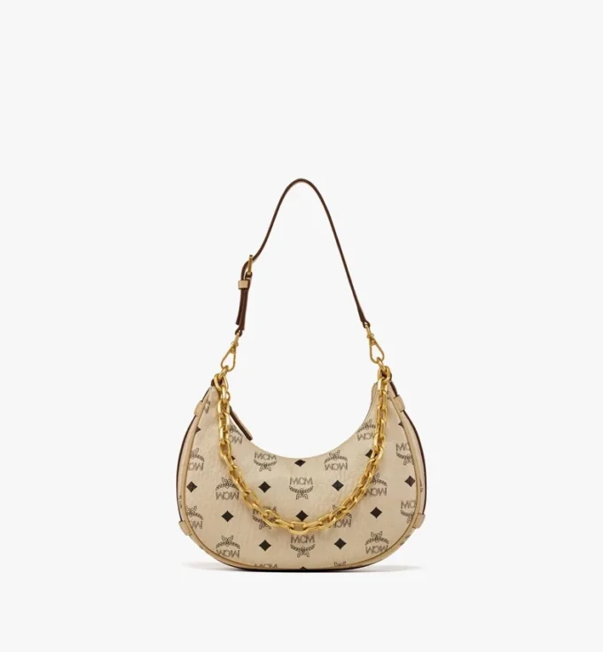 Aren Crescent Hobo Bag in Visetos Aren Crescent Hobo Bag in Visetos