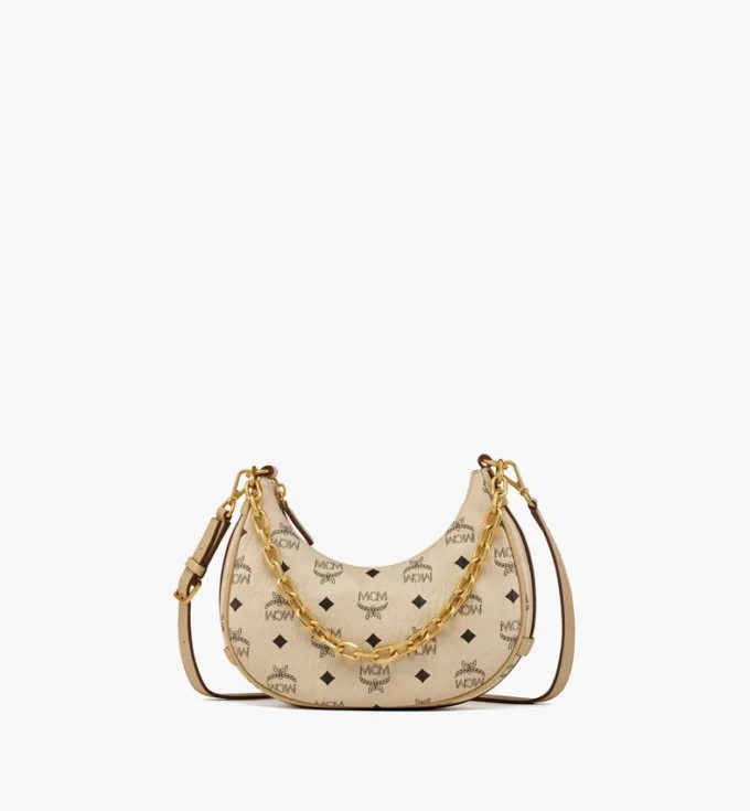 Aren Crescent Hobo Bag in Visetos Aren Crescent Hobo Bag in Visetos