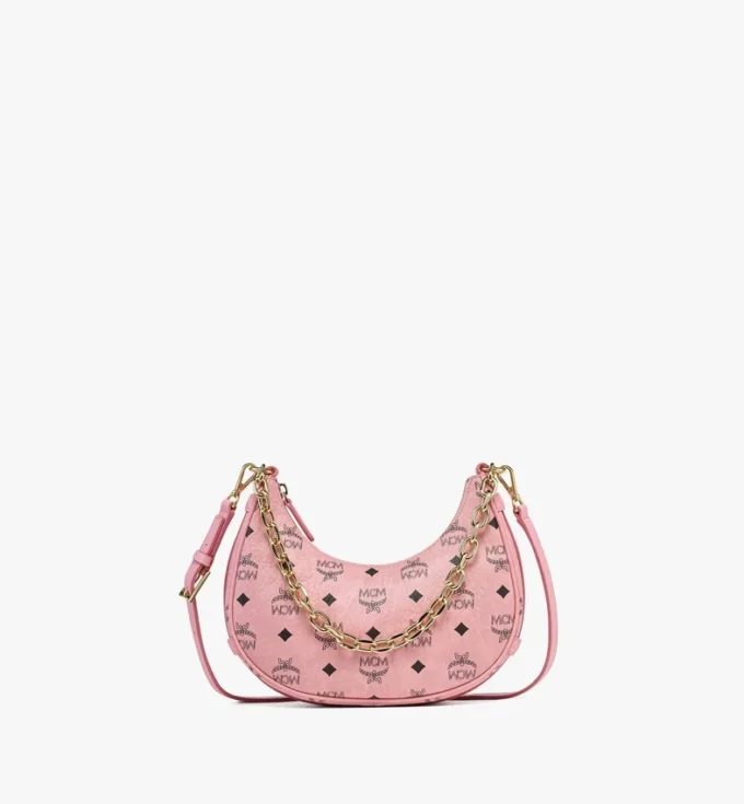Aren Crescent Hobo Bag in Visetos Aren Crescent Hobo Bag in Visetos