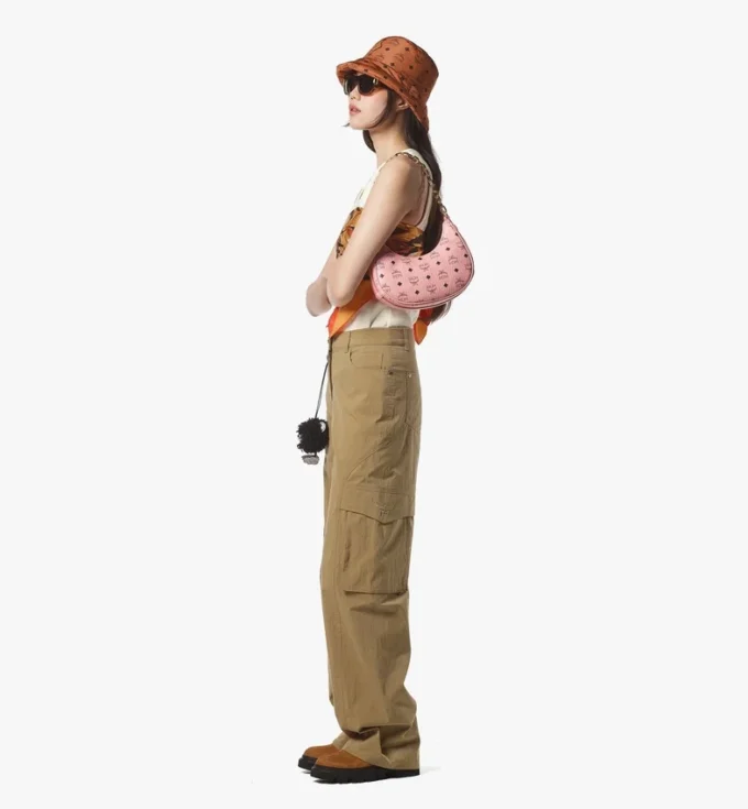 Aren Crescent Hobo Bag in Visetos Aren Crescent Hobo Bag in Visetos