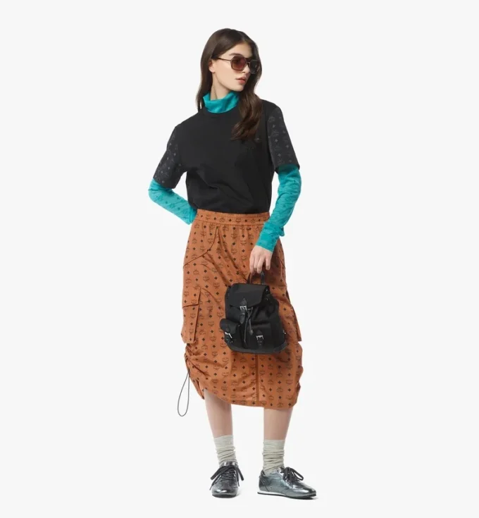 Aren Drawstring Backpack in Econyl® and Leather Aren Drawstring Backpack in Econyl® and Leather
