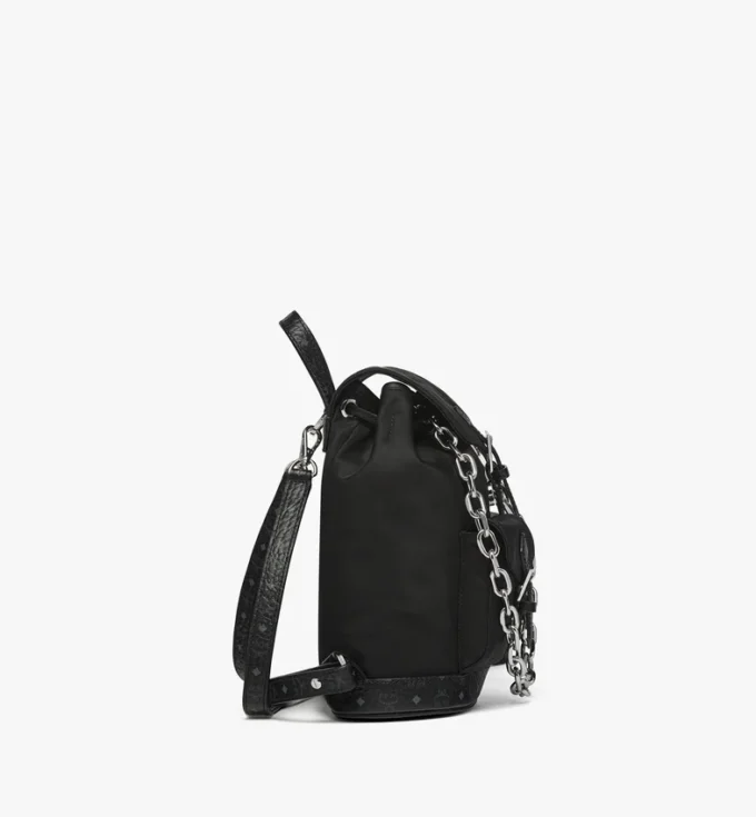 Aren Drawstring Backpack in Econyl® and Leather Aren Drawstring Backpack in Econyl® and Leather
