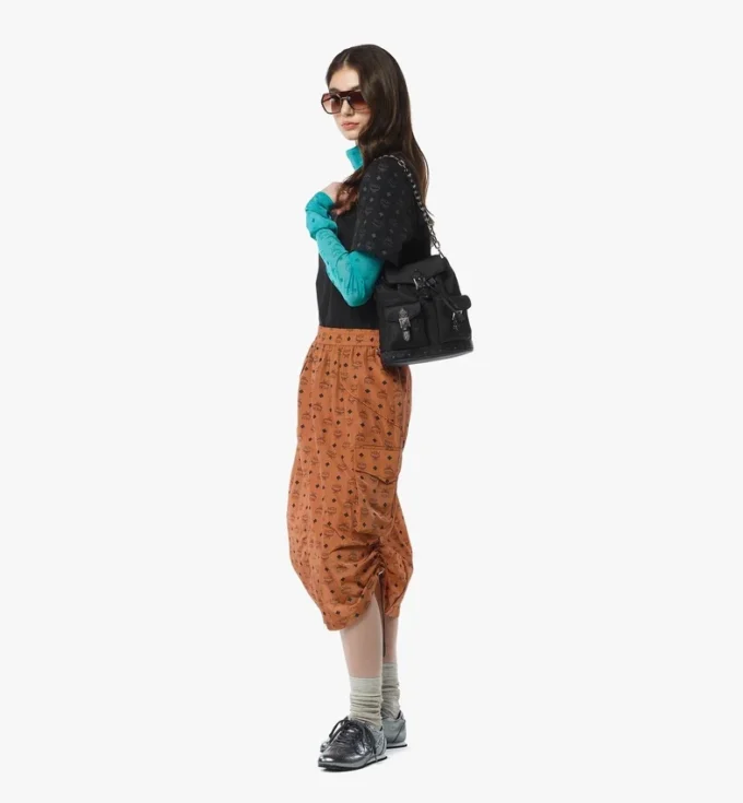 Aren Drawstring Backpack in Econyl® and Leather Aren Drawstring Backpack in Econyl® and Leather