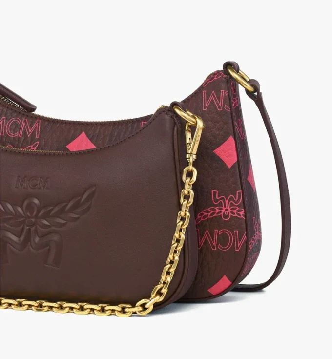 Aren Duo Hobo in Maxi Visetos and Calfskin Aren Duo Hobo in Maxi Visetos and Calfskin