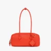 Aren East West Shoulder Bag in Maxi Monogram Leather Aren East West Shoulder Bag in Maxi Monogram Leather