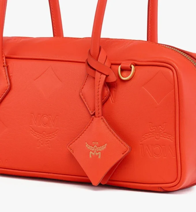 Aren East West Shoulder Bag in Maxi Monogram Leather Aren East West Shoulder Bag in Maxi Monogram Leather