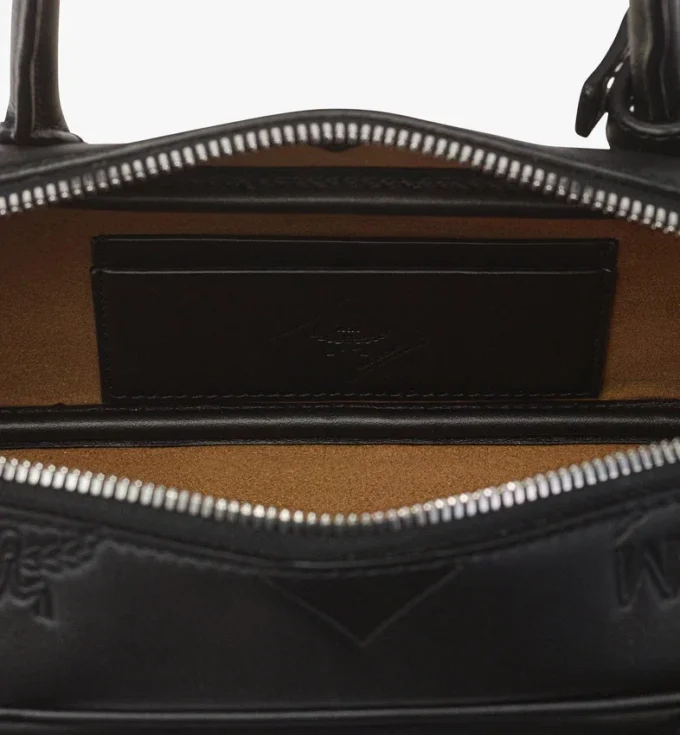 Aren East West Shoulder Bag in Maxi Monogram Leather Aren East West Shoulder Bag in Maxi Monogram Leather