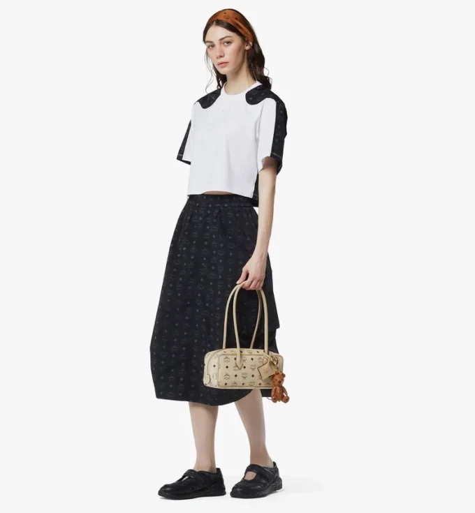 Aren East West Shoulder Bag in Visetos Aren East West Shoulder Bag in Visetos