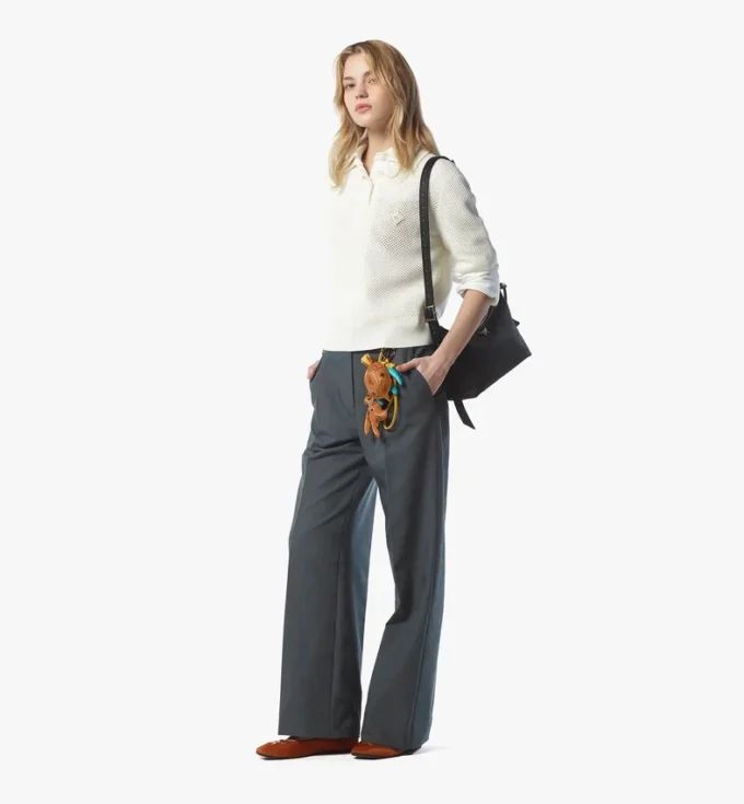 Aren Hobo in Recycled Nylon and Monogram Print Leather Aren Hobo in Recycled Nylon and Monogram Print Leather
