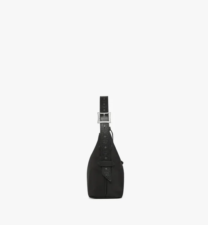 Aren Hobo in Recycled Nylon and Monogram Print Leather Aren Hobo in Recycled Nylon and Monogram Print Leather