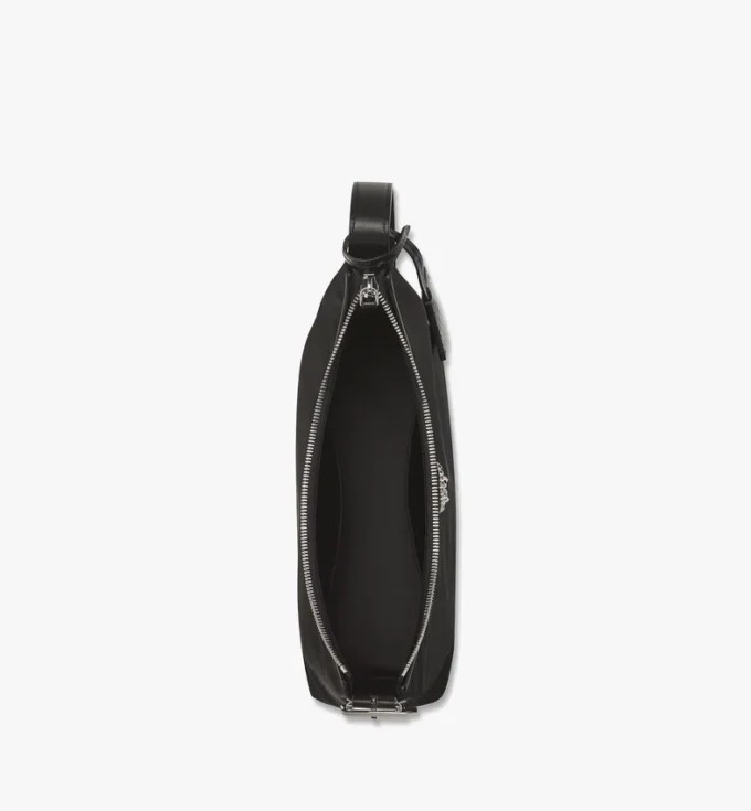 Aren Hobo in Recycled Nylon and Monogram Print Leather Aren Hobo in Recycled Nylon and Monogram Print Leather