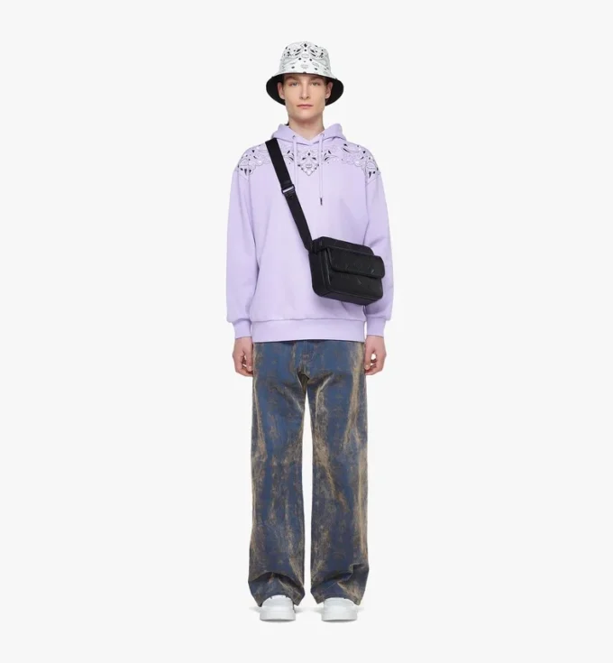 Aren Messenger Bag in Maxi Monogram Leather Aren Messenger Bag in Maxi Monogram Leather