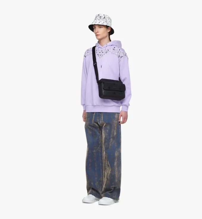 Aren Messenger Bag in Maxi Monogram Leather Aren Messenger Bag in Maxi Monogram Leather