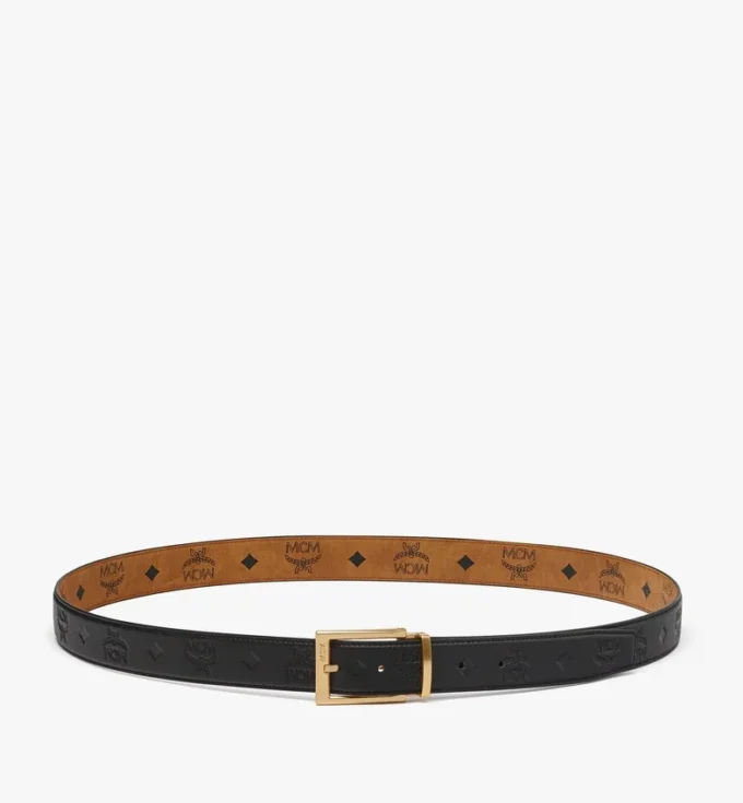 Aren Reversible Belt 1.3″ In Embossed Monogram Leather Aren Reversible Belt 1.3″ In Embossed Monogram Leather