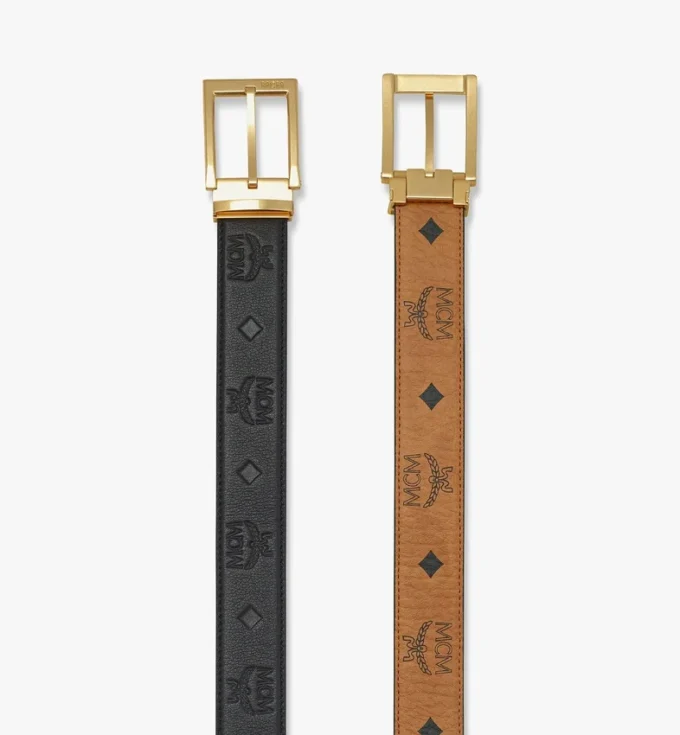 Aren Reversible Belt 1.3″ In Embossed Monogram Leather Aren Reversible Belt 1.3″ In Embossed Monogram Leather
