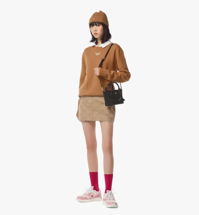 Aren Shopper in Recycled Nylon and Monogram Print Leather Aren Shopper in Recycled Nylon and Monogram Print Leather