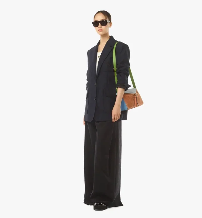 Diamant 3D Shoulder Bag in Suede and Calfskin Diamant 3D Shoulder Bag in Suede and Calfskin