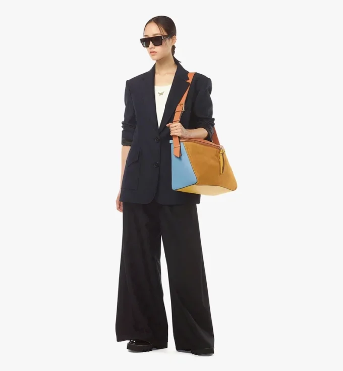 Diamant 3D Shoulder Bag in Suede and Calfskin Diamant 3D Shoulder Bag in Suede and Calfskin