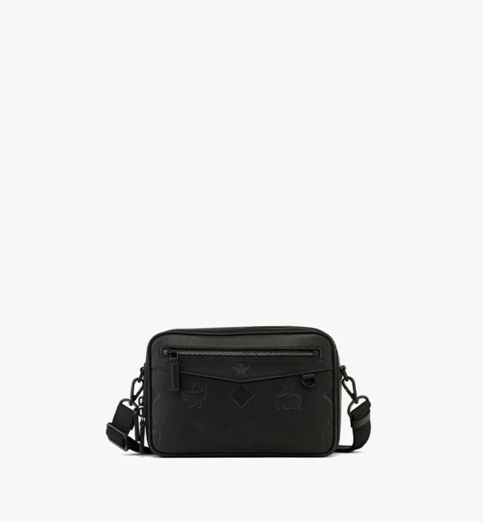 Diamond Camera Bag in Maxi Monogram Leather