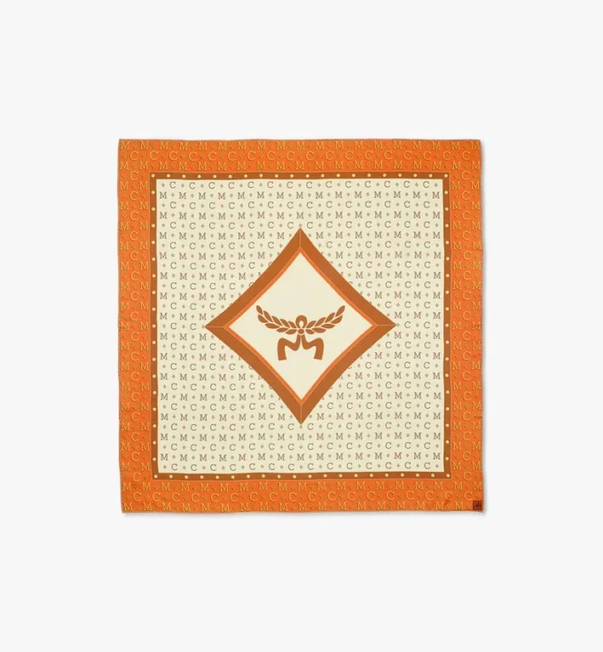 Diamond Monogram Scarf in Organic Silk
