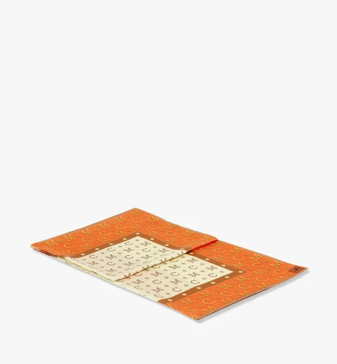 Diamond Monogram Scarf in Organic Silk