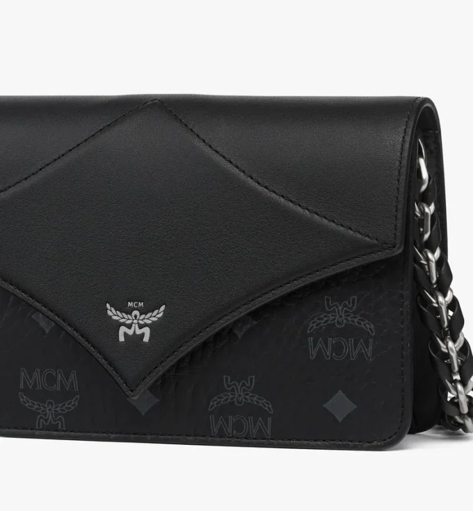 Diamond Shoulder Bag in Visetos Leather Mix Diamond Shoulder Bag in Visetos Leather Mix