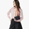 Diamond Shoulder Bag in Visetos Leather Mix Diamond Shoulder Bag in Visetos Leather Mix