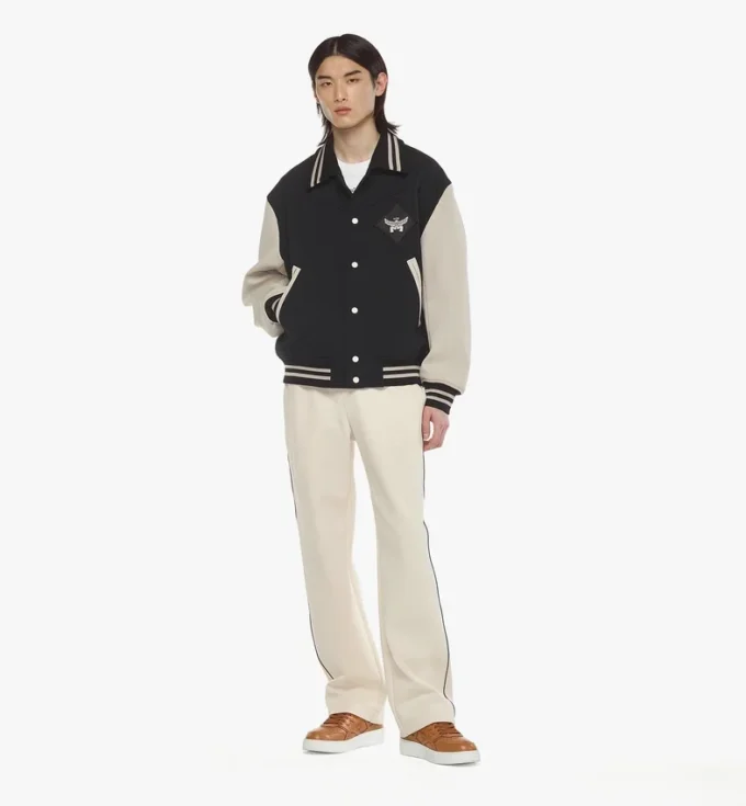 Essential Logo Patch Varsity Jacket Essential Logo Patch Varsity Jacket