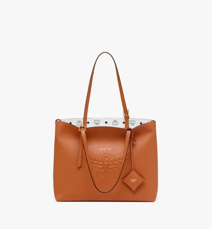 Himmel Shopper in Embossed Logo Leather