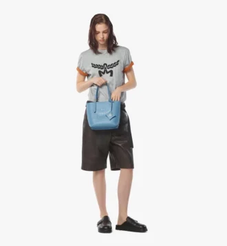 Himmel Shopper in Embossed Logo Leather