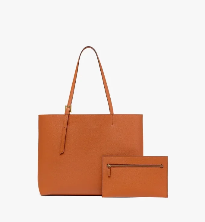 Himmel Shopper in Embossed Logo Leather