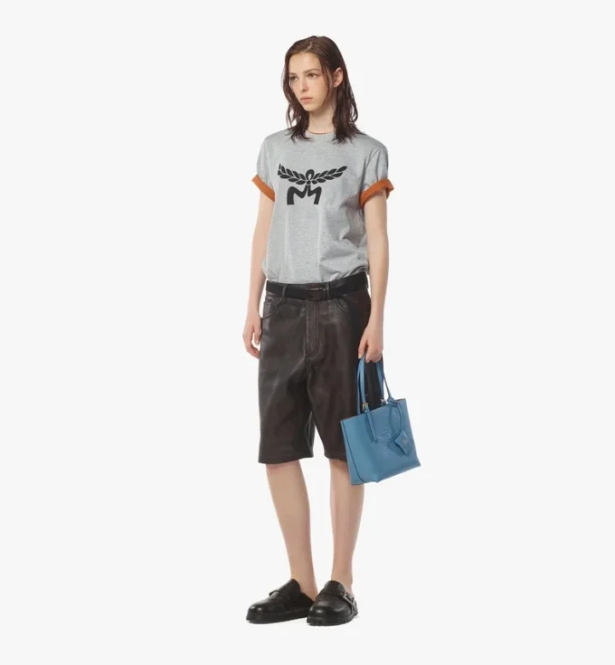 Himmel Shopper in Embossed Logo Leather Himmel Shopper in Embossed Logo Leather