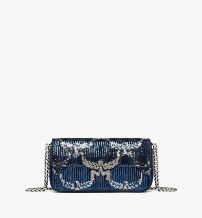 Himmel Shoulder Bag in Sequin Monogram Leather Himmel Shoulder Bag in Sequin Monogram Leather