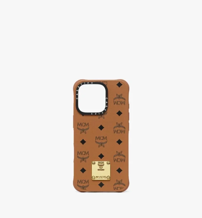 Iphone 16 Pro Mcm X Casetify Brass Plate Bioveg Iphone Case Iphone 16 Pro Mcm X Casetify Brass Plate Bioveg Iphone Case