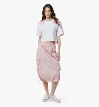 Laurel Cropped T-Shirt in Organic Cotton and Monogram Econyl®