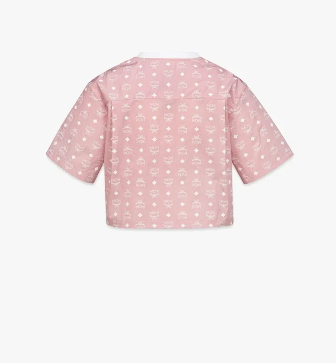 Laurel Cropped T-Shirt in Organic Cotton and Monogram Econyl® Laurel Cropped T-Shirt in Organic Cotton and Monogram Econyl®